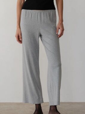 Donni Baby Rib Scallop Pant Heather Gray Size Small